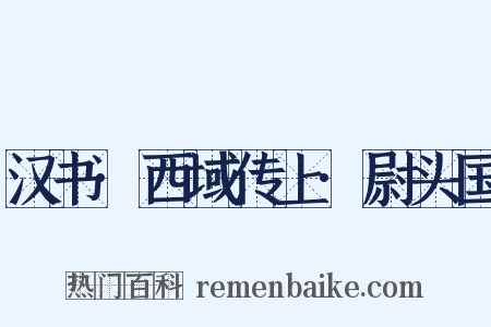 汉书·西域传上·尉头国是什么意思的图片